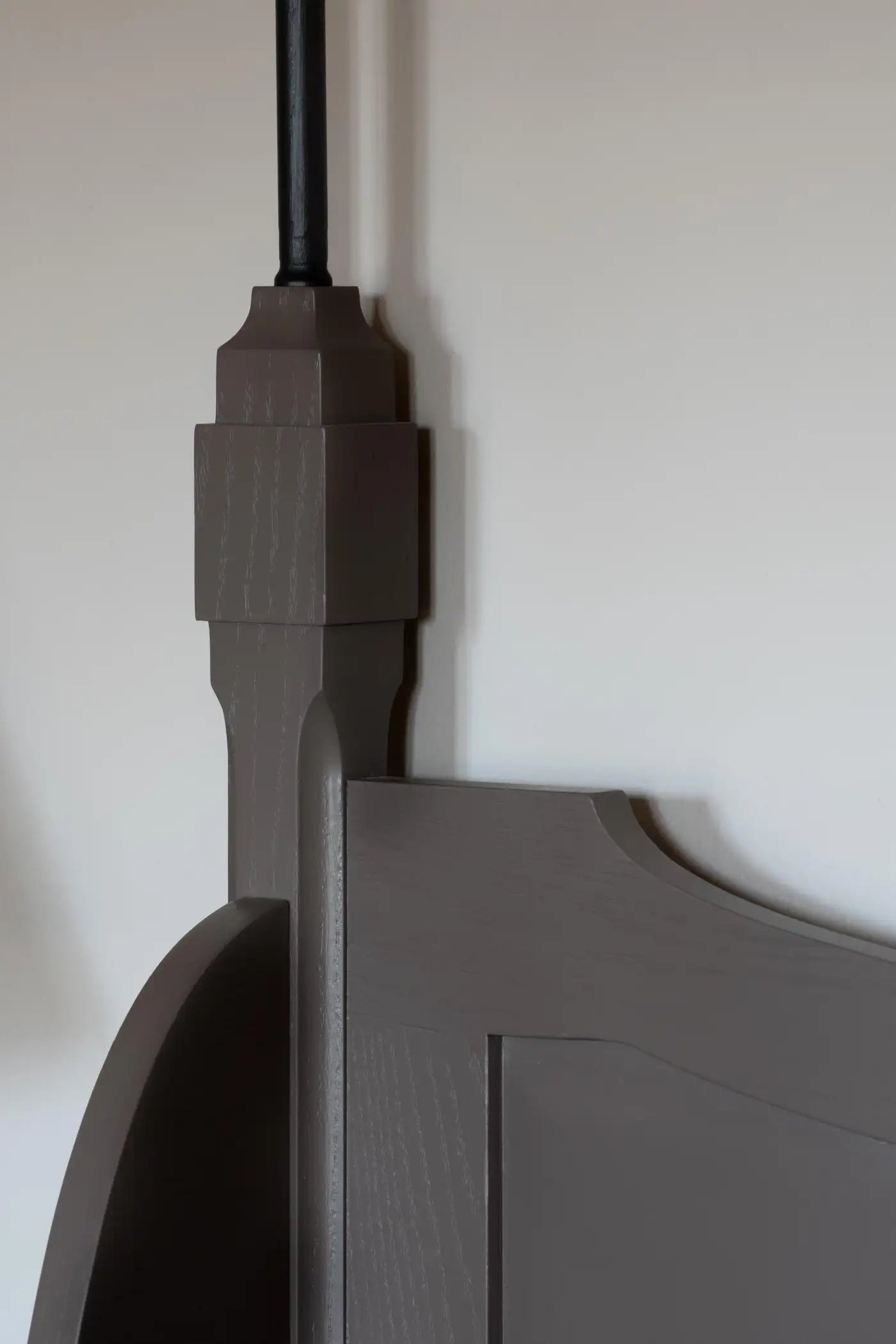 Bone Bed in Grisaille Oak & Steel New England Style Canopy Bed