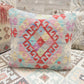 Modern Kilim Wool Pillow Case Blue Geometric, 50 x 50 cm