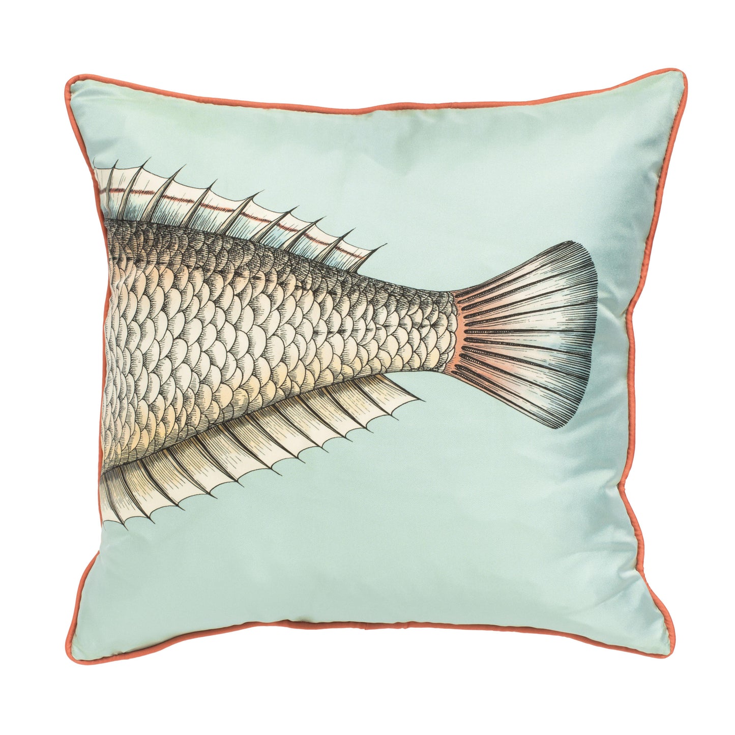 Set of 2 Fornasetti “Grande Pesce” Silk Cushion