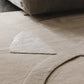 Minimalist Cream Wool & Lyocell Art Rug