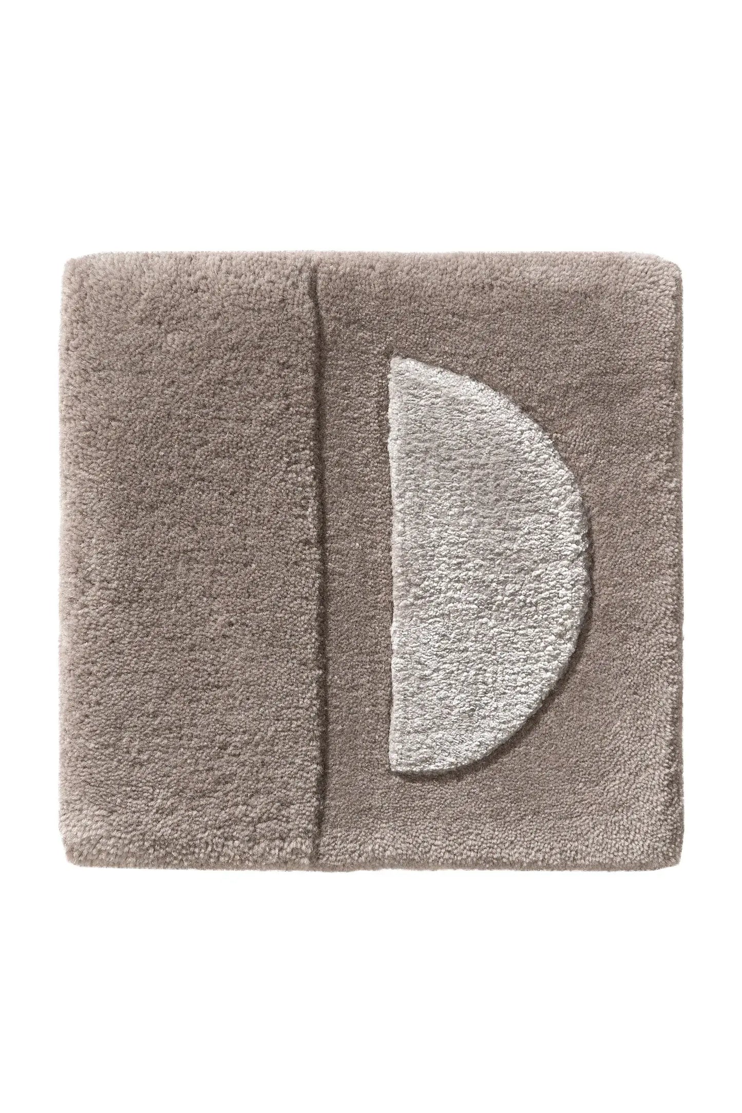 Elegant Taupe Wool & Lyocell Designer Rug