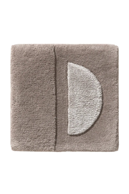 Elegant Taupe Wool & Lyocell Designer Rug