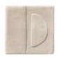 Minimalist Cream Wool & Lyocell Art Rug