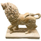 Vintage Folk Art Carved Wood Juvenile Size Carousel Figure of a Standing Lion