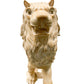 Vintage Folk Art Carved Wood Juvenile Size Carousel Figure of a Standing Lion