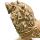 Vintage Folk Art Carved Wood Juvenile Size Carousel Figure of a Standing Lion