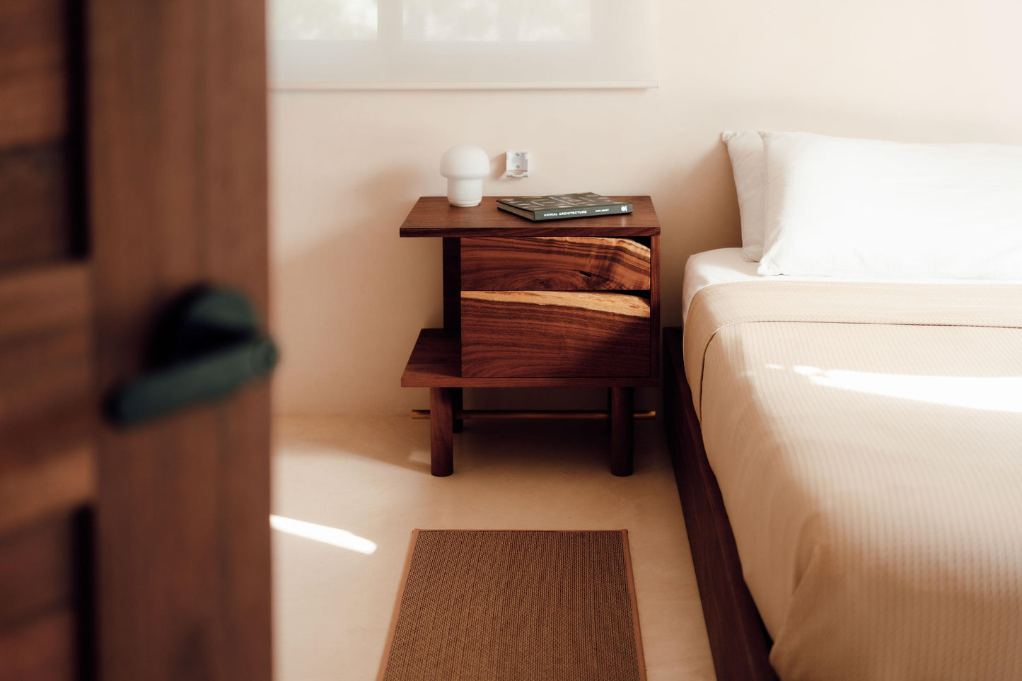 Ocum Nightstand – Caribbean Walnut, Contemporary Mexican Design