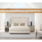 Chevron Tufted Upholstered King Bed