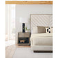Chevron Tufted Upholstered King Bed