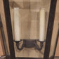 Wrought Iron and Glass Wall Lantern with Crown Finial