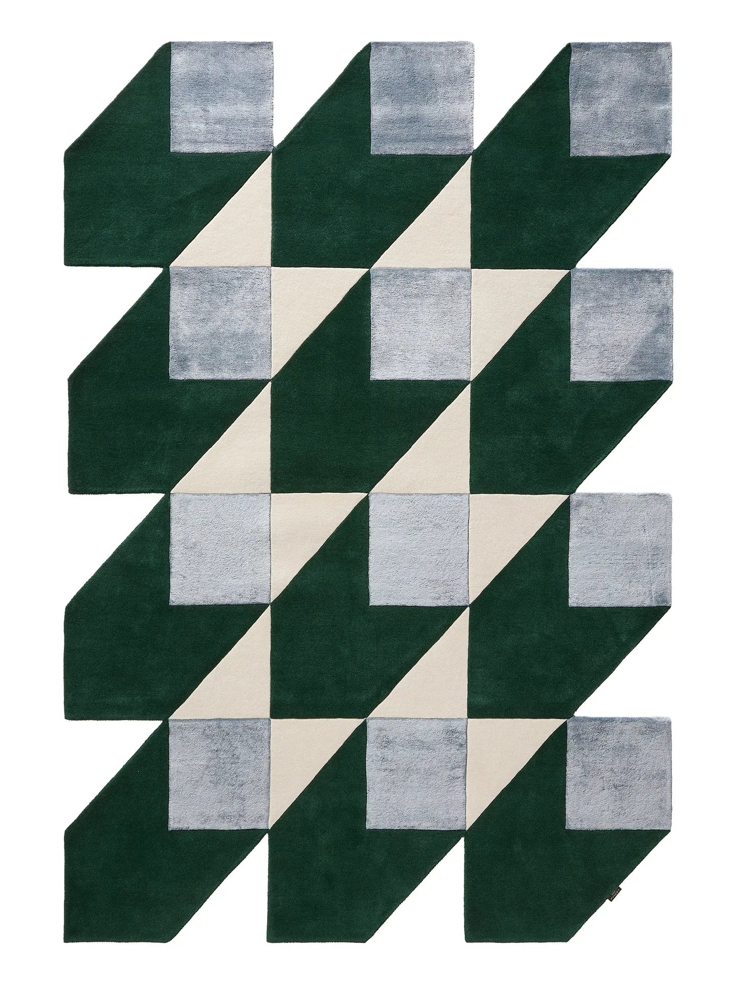 Multicolour Geometric Rug – Blue/Green