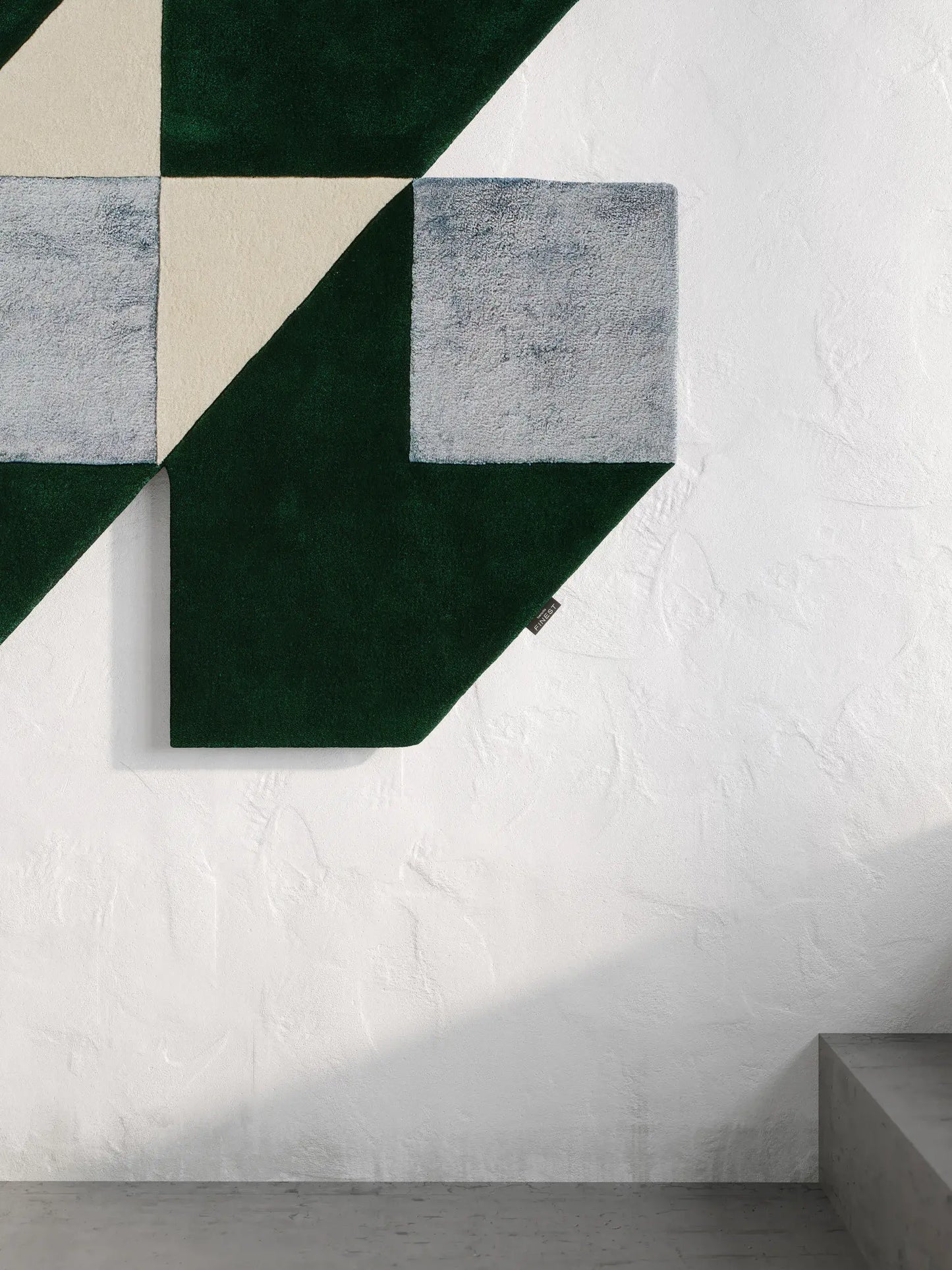 Multicolour Geometric Rug – Blue/Green