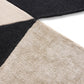 Monochrome Cube-Pattern Wool & Lyocell Rug