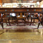 Custom Mahogany Crossed Sabre Leg Writing Table