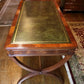 Custom Mahogany Crossed Sabre Leg Writing Table