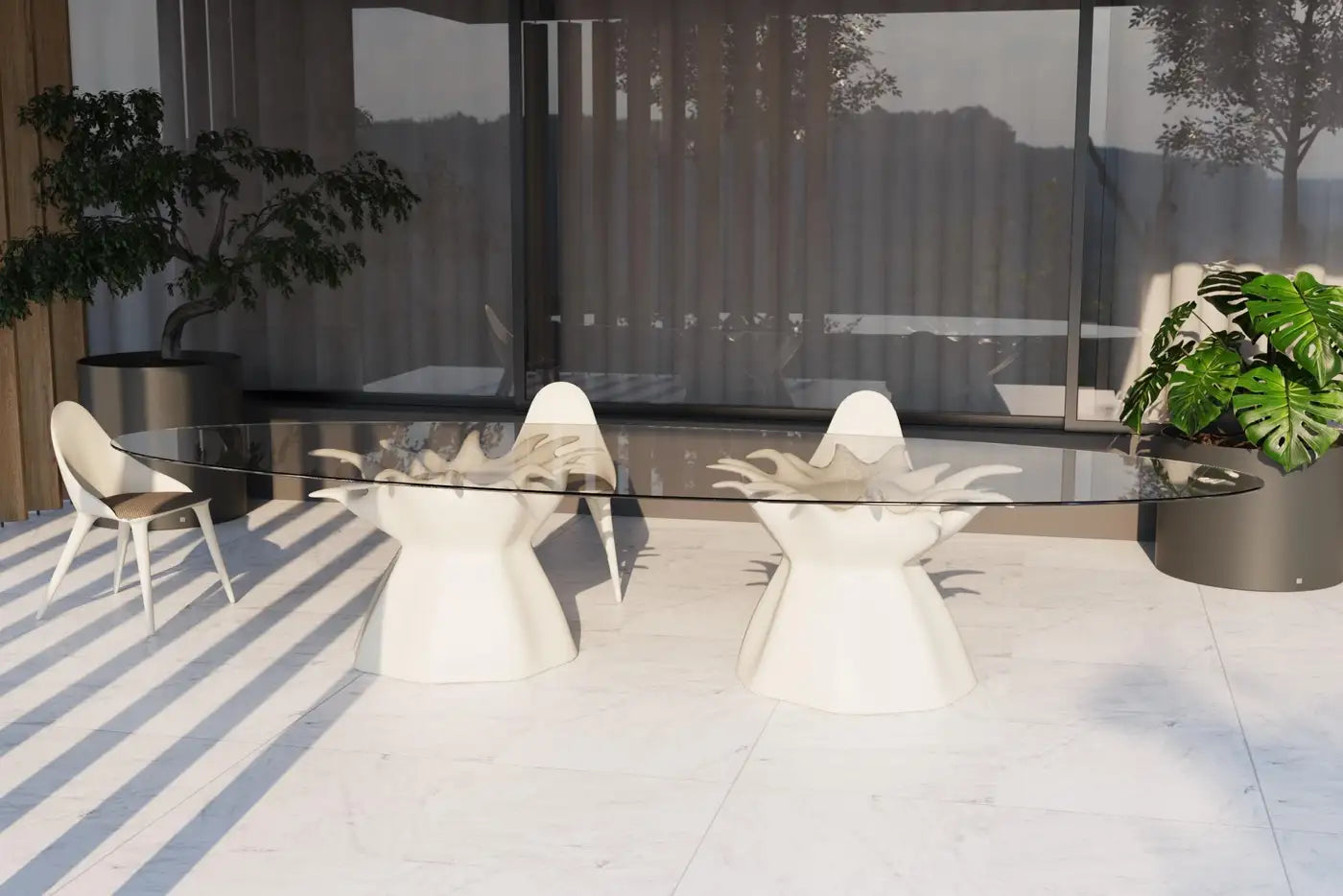 Outdoor Biomorphic Dining Table For Outdoor