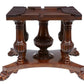 English made carved walnut jupe dining table
