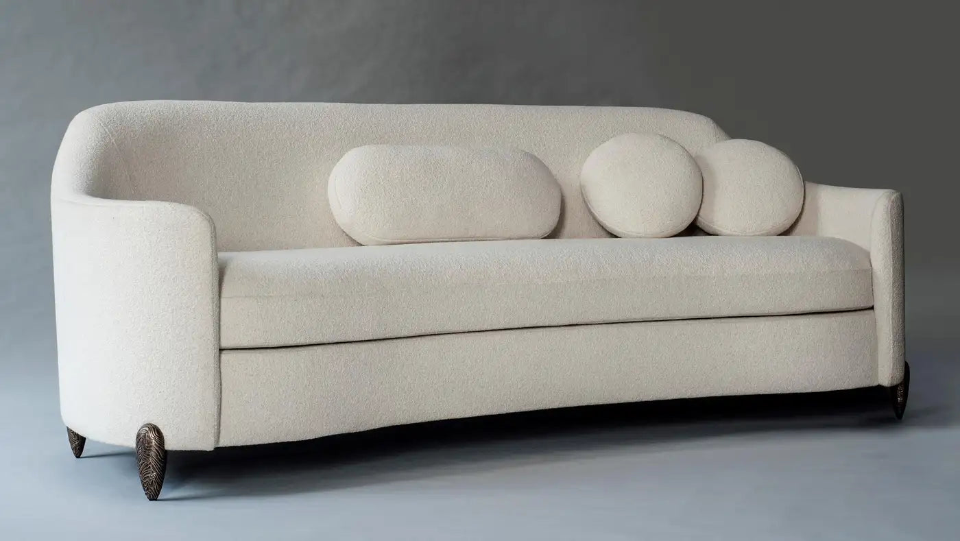 Drift Sofa with Hand-Cast Antique Bronze Legs