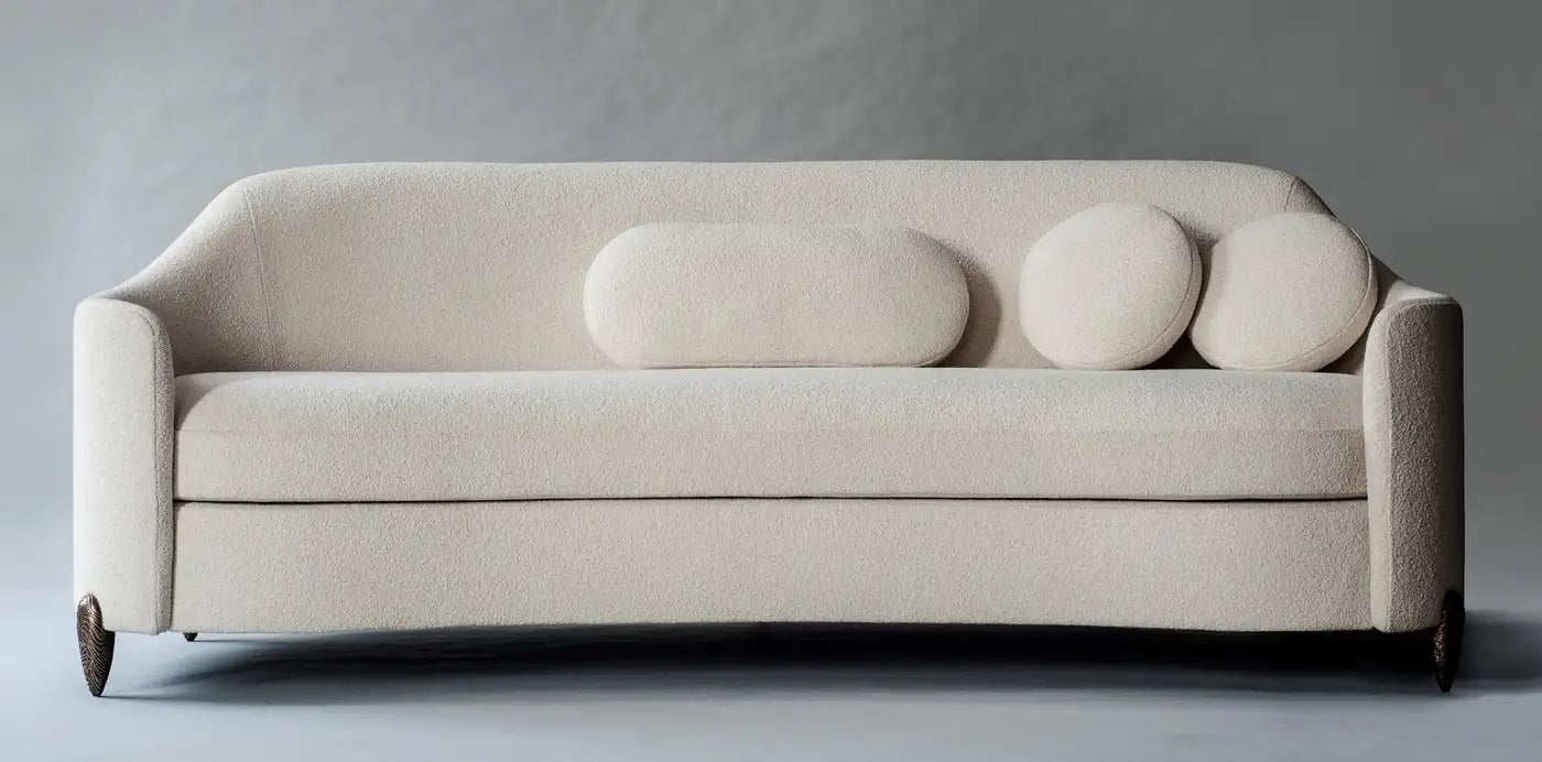 Drift Sofa with Hand-Cast Antique Bronze Legs