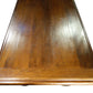 17th Century Style Solid Italian Walnut Refectory Writing Table with Dentil Edge & Lyre Base