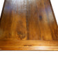 17th Century Style Solid Italian Walnut Refectory Writing Table with Dentil Edge & Lyre Base