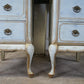 Antique French Country Hand Painted Floral 3 Drawer Nightstands Side Tables