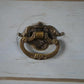 Antique French Country Hand Painted Floral 3 Drawer Nightstands Side Tables