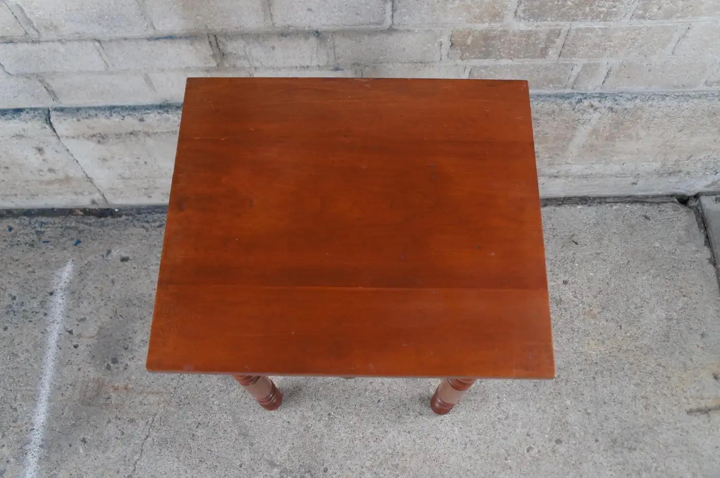Antique Primitive Early American Cherry Side Accent Table Nightstand 30"