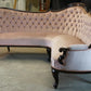 Rare Antique Victorian Walnut Parlor Corner Sofa Settee Couch