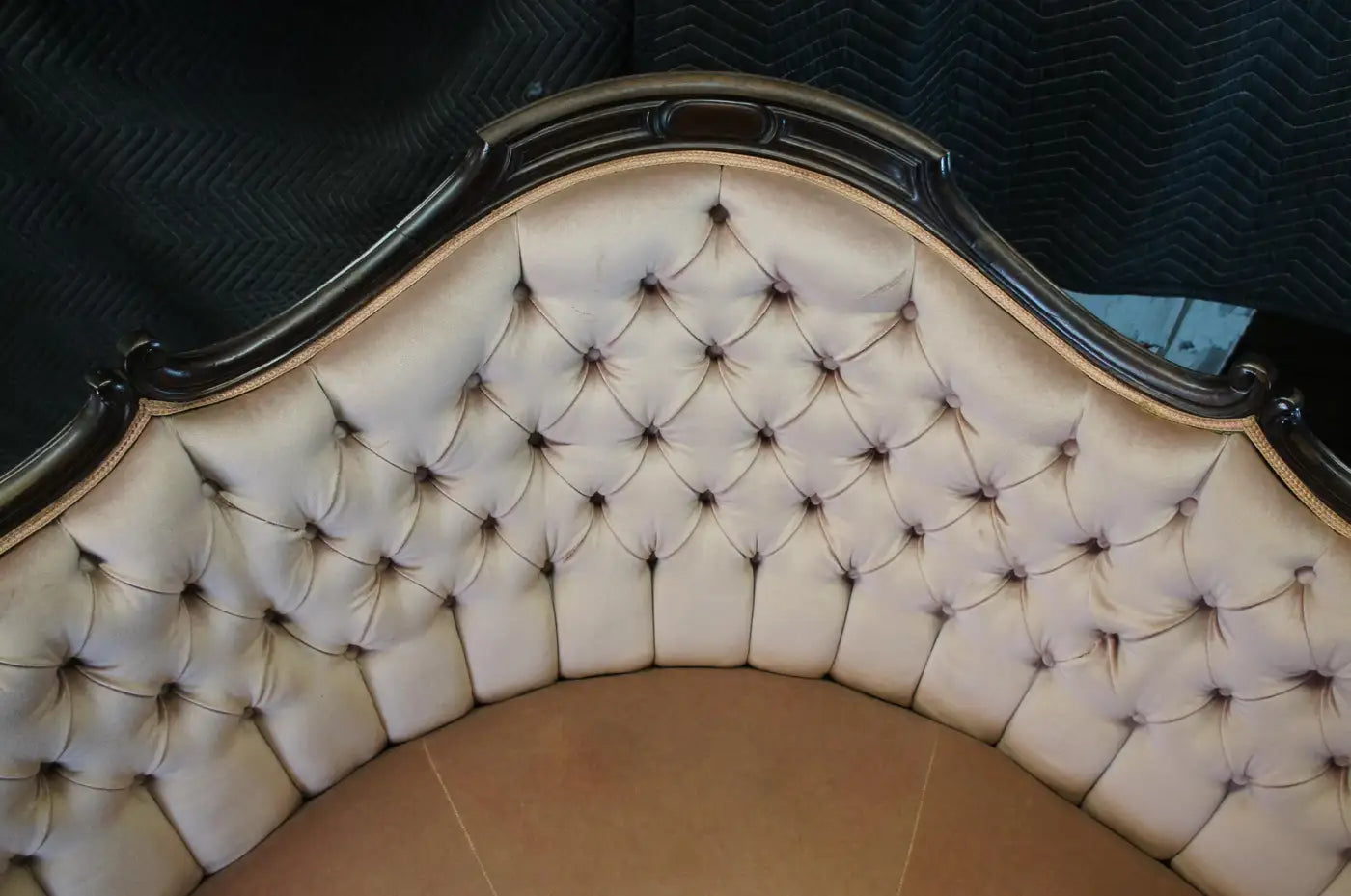 Rare Antique Victorian Walnut Parlor Corner Sofa Settee Couch