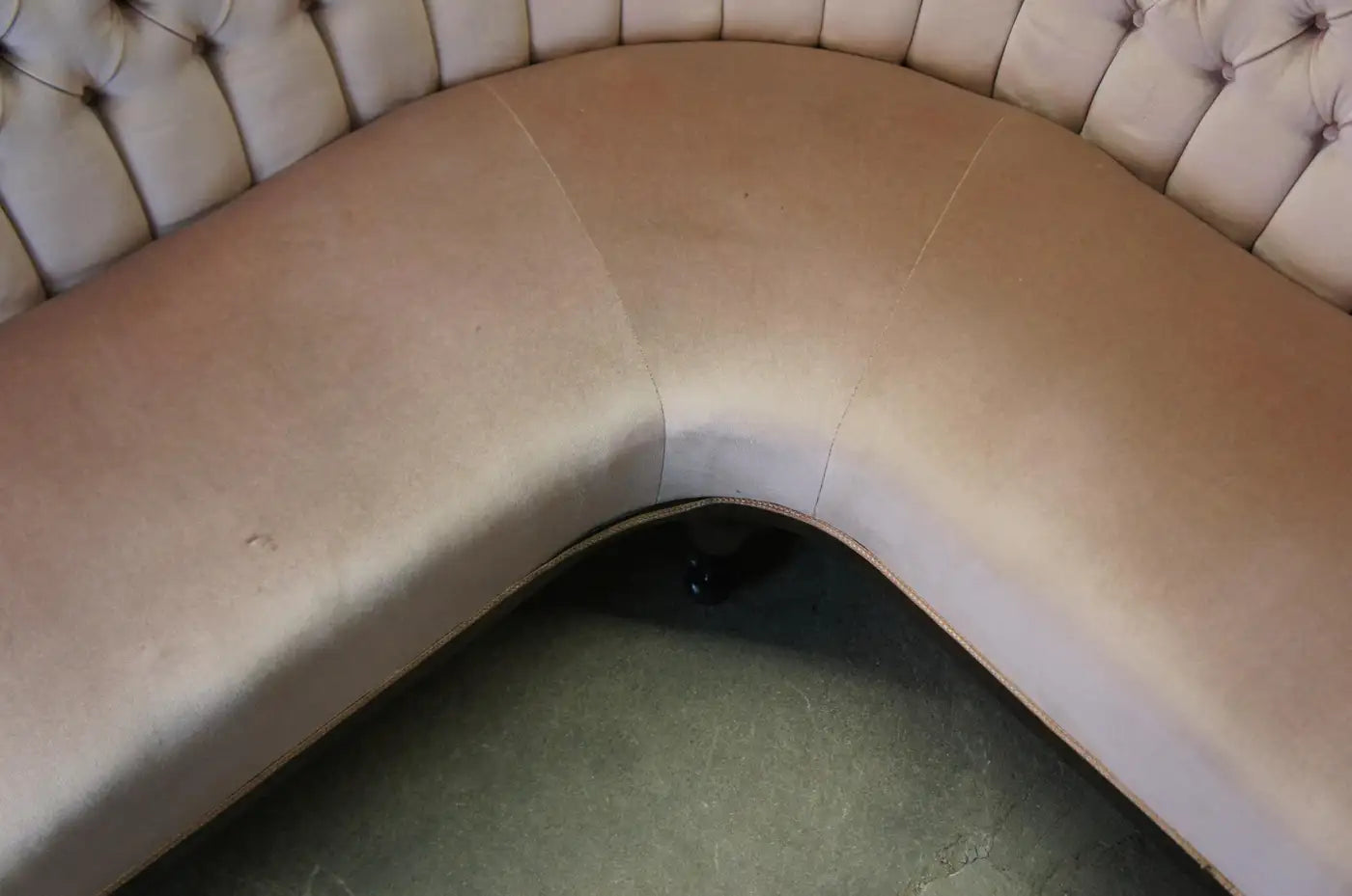 Rare Antique Victorian Walnut Parlor Corner Sofa Settee Couch