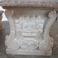 Heavy Italian Granite Carved Outdoor Picnic Dining Table & Benches – 50"