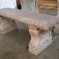 Heavy Italian Granite Carved Outdoor Picnic Dining Table & Benches – 50"