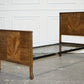 ART DECO BURR WALNUT DECORATIVE INLAID PANELS SiNGLE BED