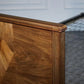 ART DECO BURR WALNUT DECORATIVE INLAID PANELS SiNGLE BED