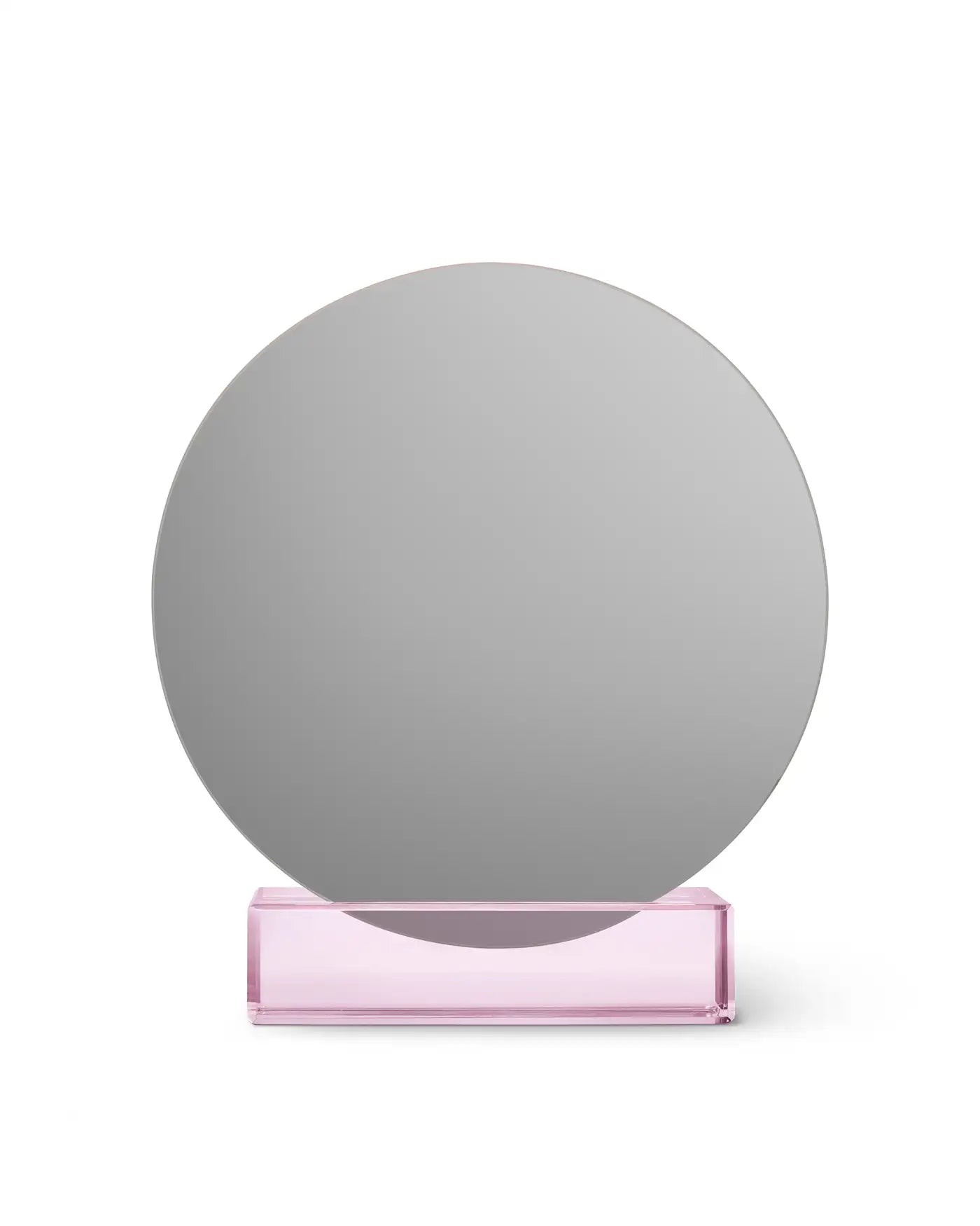 Mirror Candle Holder "Spegla Pink Edition" Glass with Half Transparent Mirror