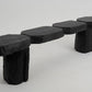 Black Burnt Oak Brutalist Bench Indoor & Outdoor by Logniture