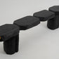Black Burnt Oak Brutalist Bench Indoor & Outdoor by Logniture