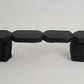 Black Burnt Oak Brutalist Bench Indoor & Outdoor by Logniture