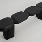 Black Burnt Oak Brutalist Bench Indoor & Outdoor by Logniture