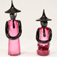 Pair of Signed Bellini, Murano Solid Crystal Chinese Figures