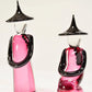 Pair of Signed Bellini, Murano Solid Crystal Chinese Figures