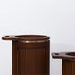 DOCIA Solid Oak Liquor / Bar Cabinet with Brass Details – Handcrafted