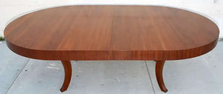 Expanding Walnut Dining Table of Midcentury Design