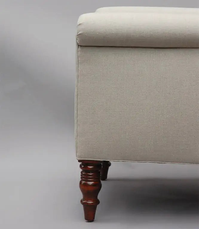 Geffrey Arm Chair Upholstered in Belgian Linen or Custom Fabric
