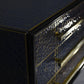 ANTIQUE SAPPHIRE BLUE MURANO GLASS CHEST OF DRAWERS WITH GOLD LEAF & BRASS