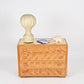 Mid-Century Italian Chest of Drawers – Rattan & Bamboo with Glass Top, 1970s