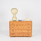 Mid-Century Italian Chest of Drawers – Rattan & Bamboo with Glass Top, 1970s