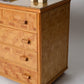 Mid-Century Italian Chest of Drawers – Rattan & Bamboo with Glass Top, 1970s