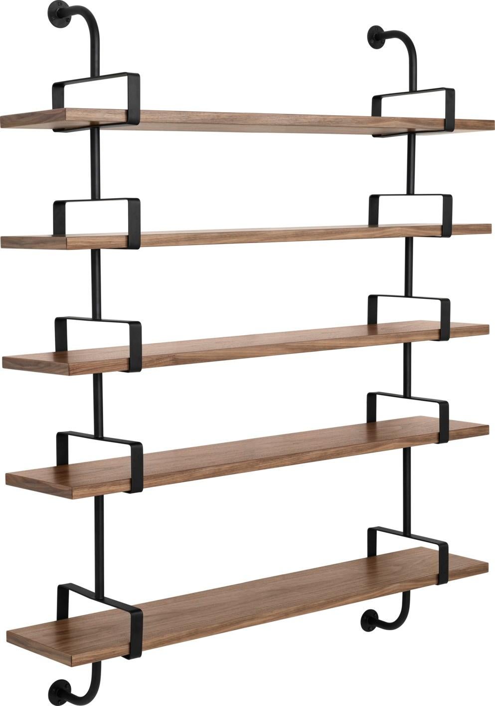 Mid-Century Modern ‘Démon’ 5-Shelf System in Black Ash – Medium Size
